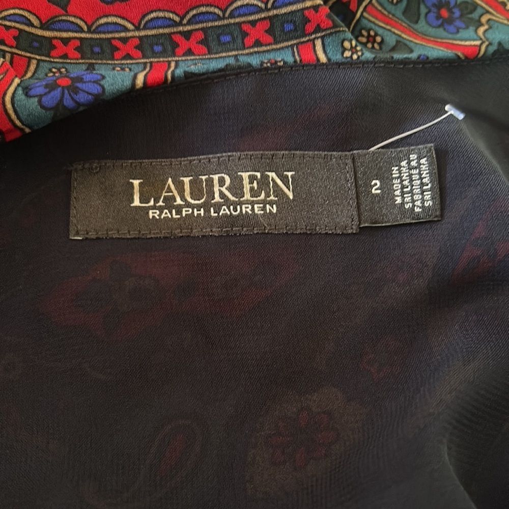 Lauren Ralph Lauren- Women’s Paisley Ruffle Dress - Size 2 - Picture 13 of 13
